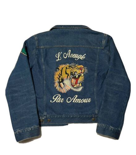 rare gucci “l’aveugle par amour” denim jacket 